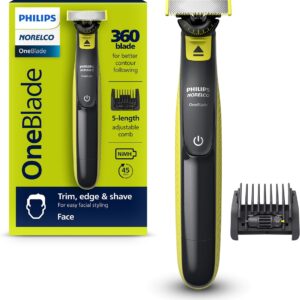 Philips Norelco OneBlade 360 Hybrid Face, Electric Beard Trimmer