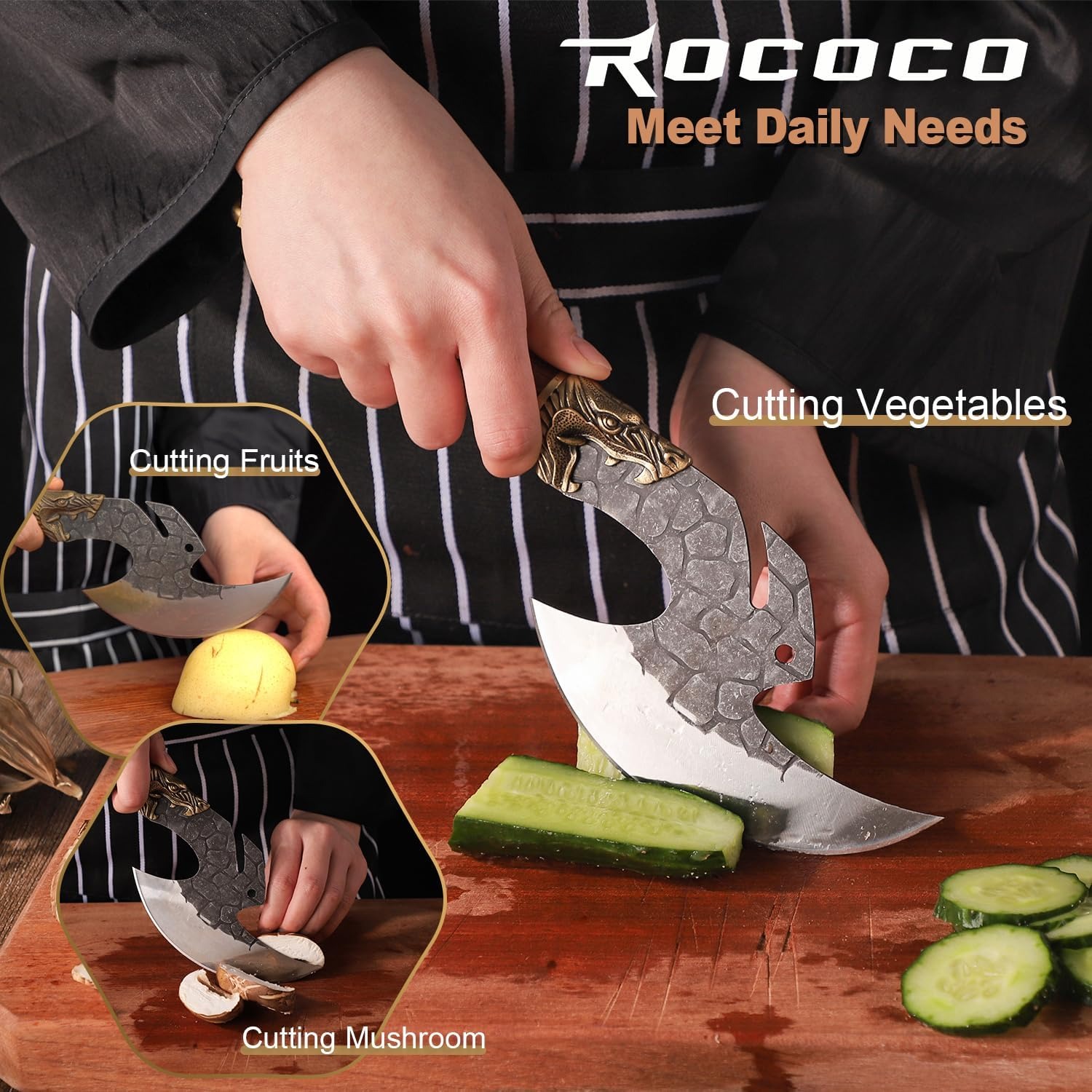ROCOCO Viking Cleaver Knife Butcher Meat Cutting - Image 3