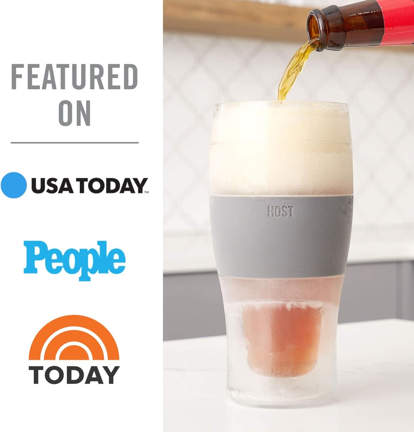 Host FREEZE Beer Glasses, 16oz, Freezable Pint Glasses - Image 3