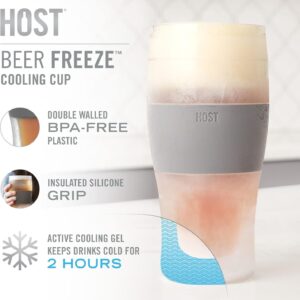 Host FREEZE Beer Glasses, 16oz, Freezable Pint Glasses