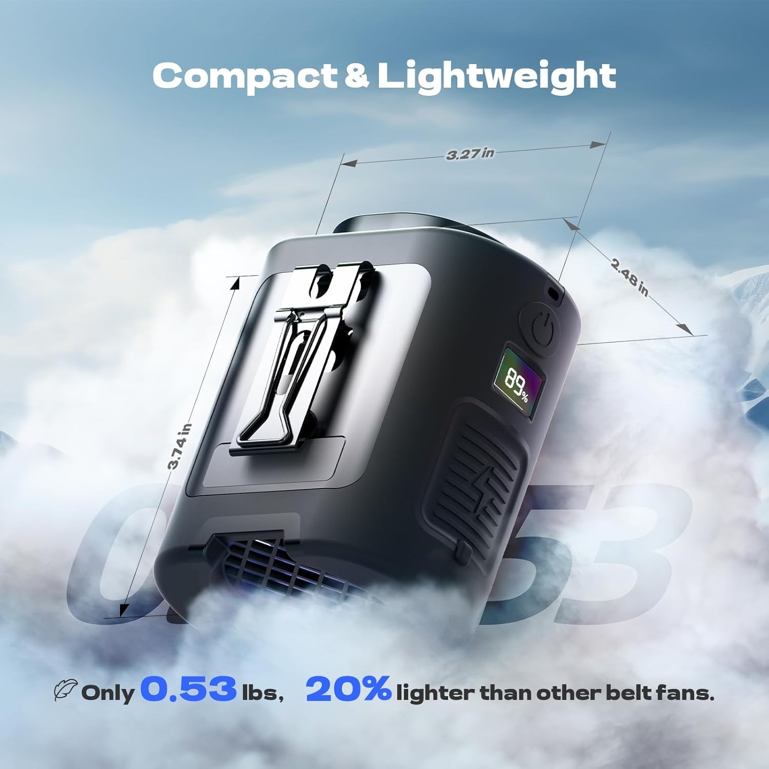 Portable Waist Fan, 4 Speeds 13000RPM Strong Airflow - Image 4