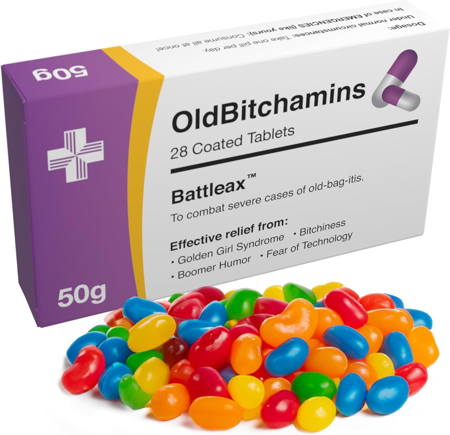 Funny Prank Pill Box with Sweets, Gag Gifts for Men