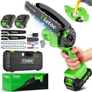Tietoc Mini Chainsaw 6 Inch with 2 Batteries