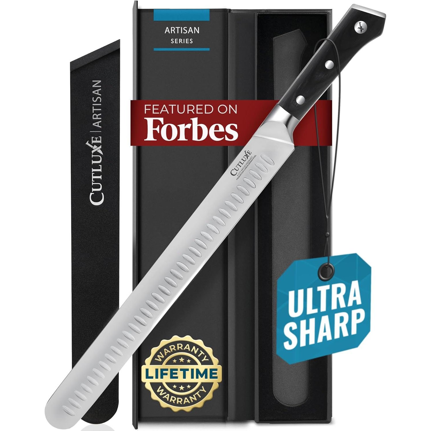 Cutluxe 12‑inch slicing carving knife